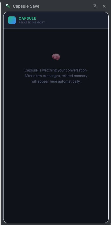 CapsuleBase side panel watching conversation